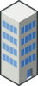 Blue Tower With Door Clip Art